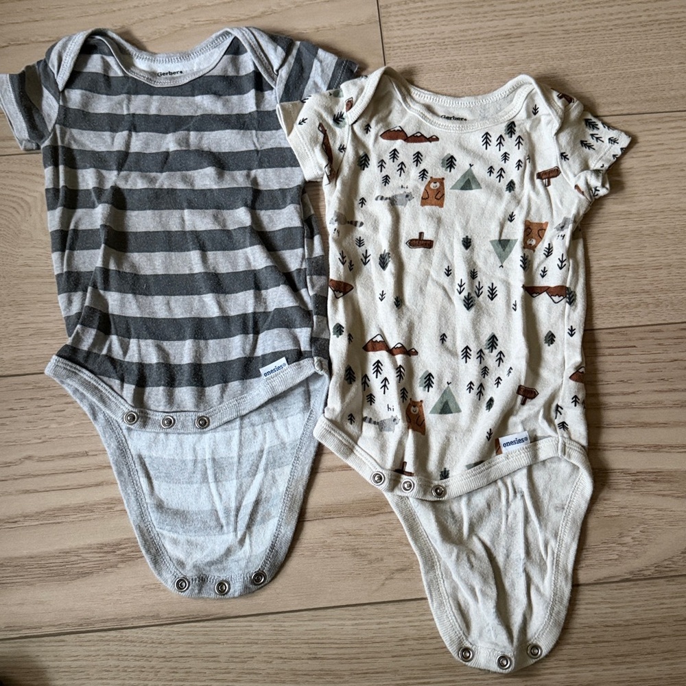 Gerber Gray Baby Onesie